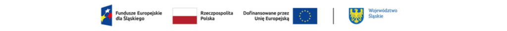 Zestaw logotypów Funduszy Europejskich i woj. śląskiego